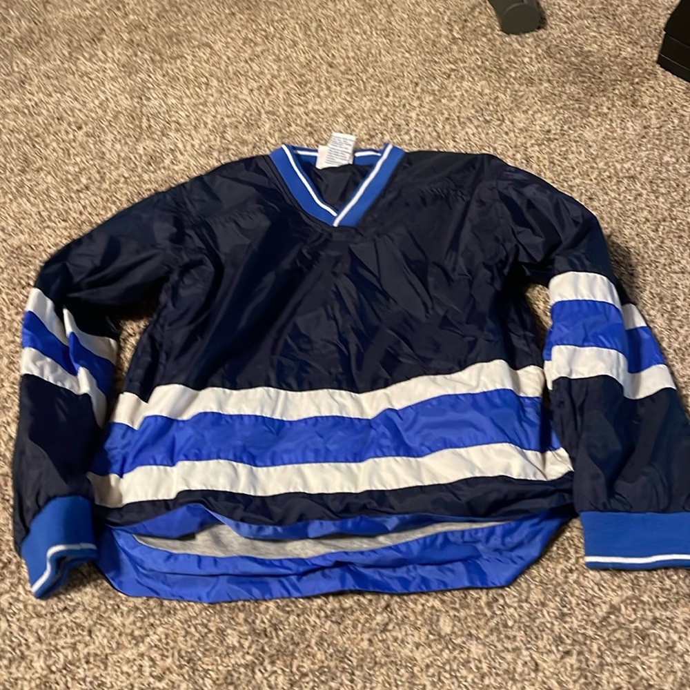 Kids Bike lined pullover jacket blue size 10/12 new